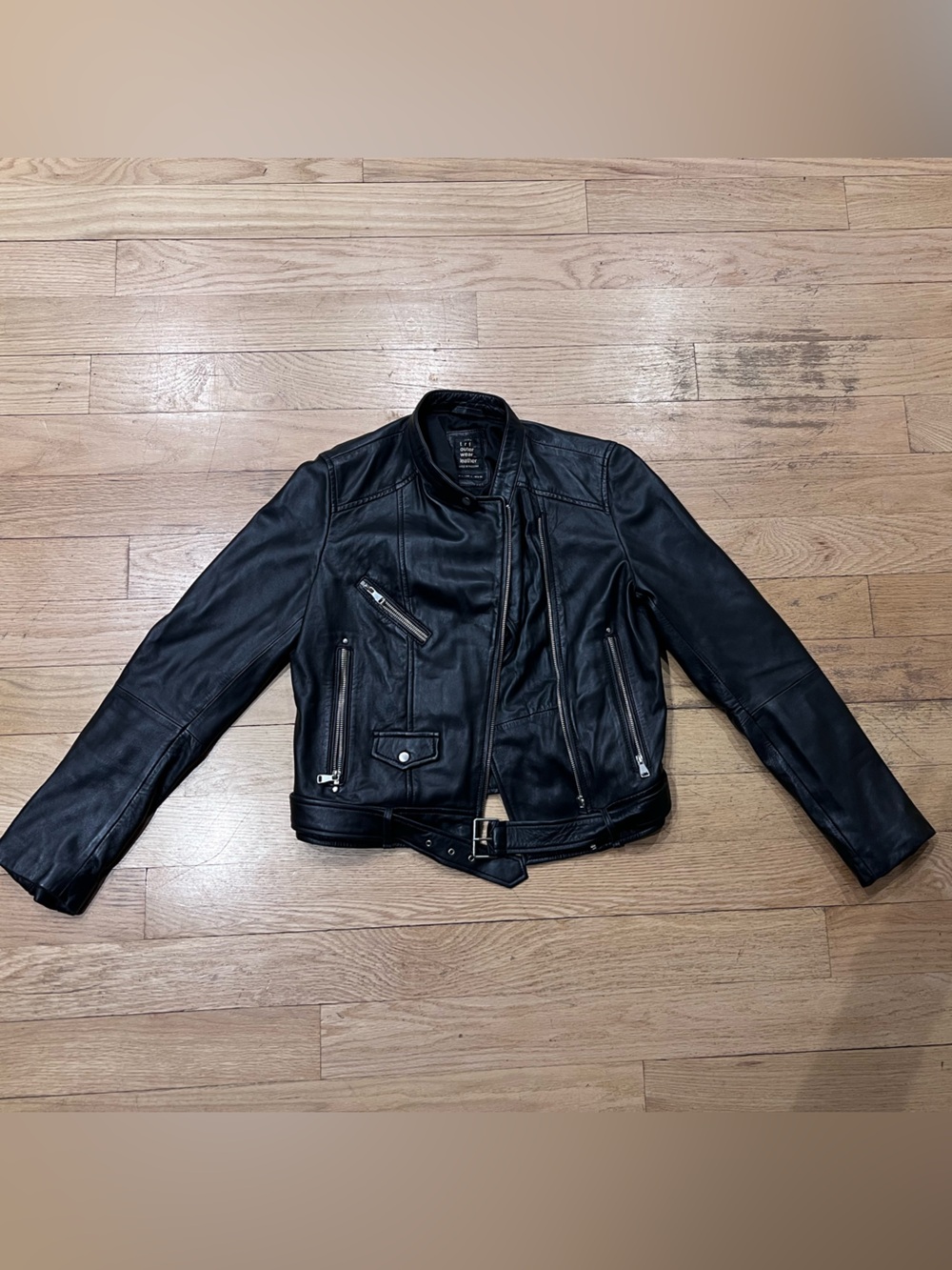 Zara Black Faux Leather Jacket Women
